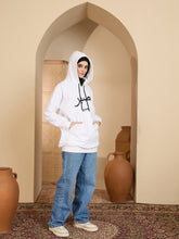 Modest Sabr White Fleece Winter Hoodie for Women