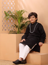 Nabia Black Kurta Pajama Set for Kids Boys