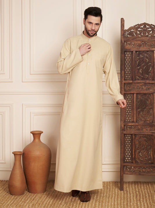 Men’s Poly Cotton Solid Thobe