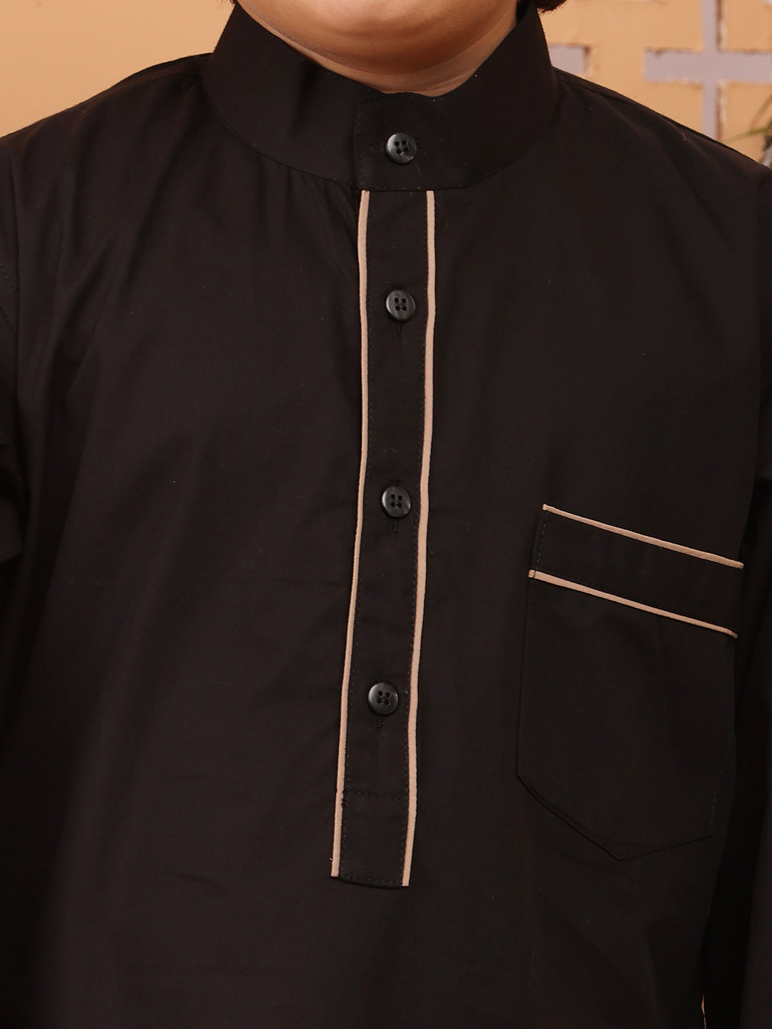 Nabia Black Thobe/Jubba for Kids Boys