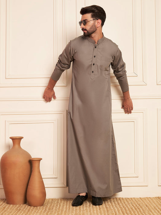 Men’s Grey Cotton Thobe
