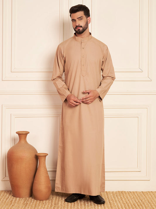 Men’s Beige Cotton Thobe
