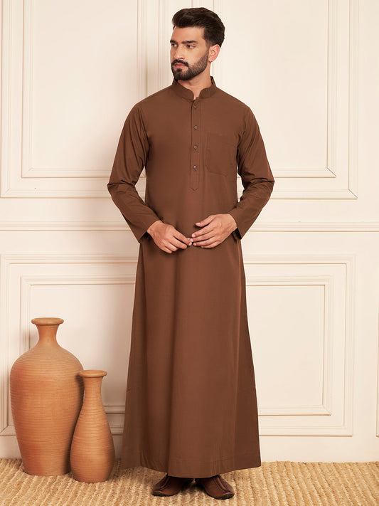 Men’s Brown Cotton Thobe