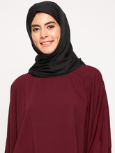 Nabia Black Solid Scarf for Women