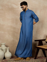 Nabia Blue Zip Closure Denim Jubba/Thobe