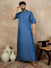 Nabia Half Sleeves Blue Denim Jubba/Thobe