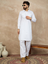 Nabia Pathani Kurta Pajama Set For Men