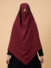 Nabia Single Layer Soft Crepe Maroon Khimar Hijab