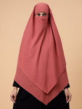 Nabia 2 Layer Solid Diamond Georgette Rust Khimar Hijab