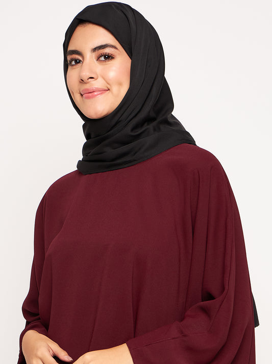 Nabia Black Solid Scarf for Women