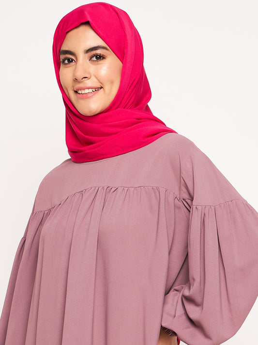 Nabia Pink Solid Scarf