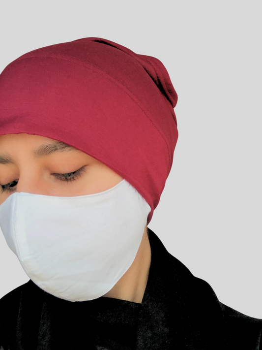 Nabia Maroon Hijab Cap