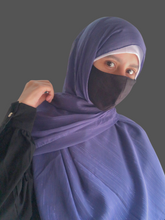 Nabia Violet Chiffon Metallic Shimmer Hijab