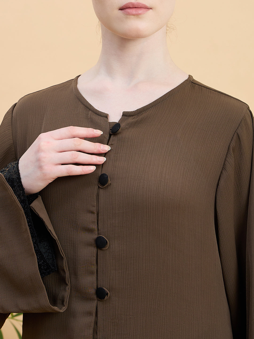 Women’s Front Open Oat Abaya Burqa with Matching Hijab