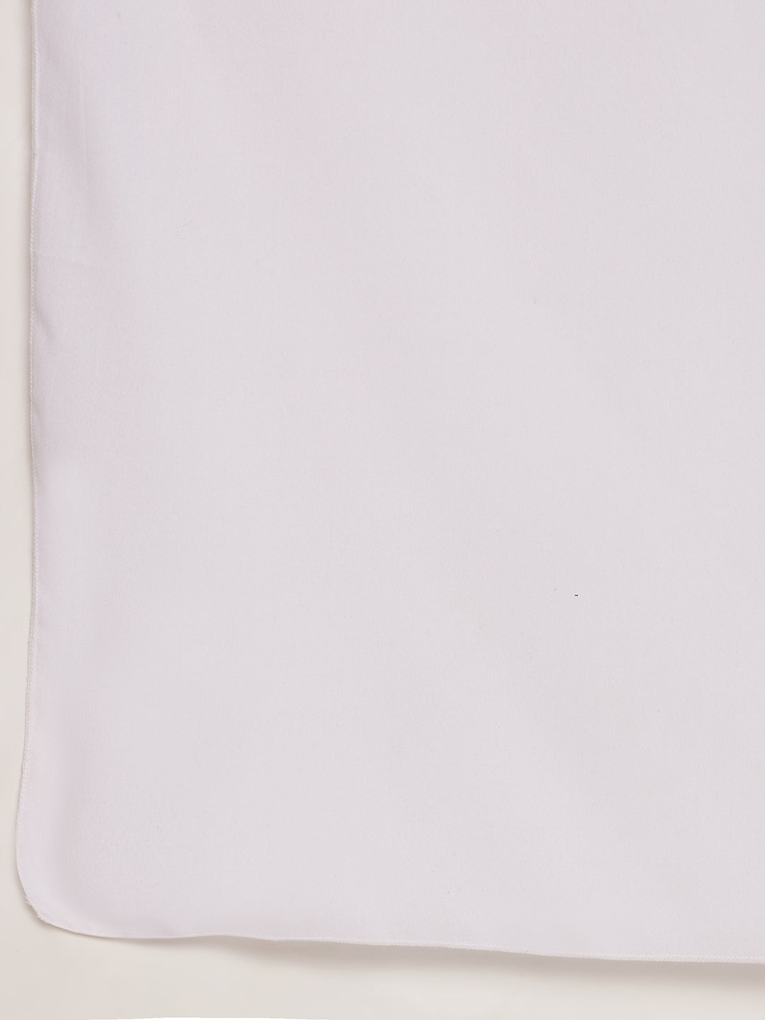 Nabia White Solid Scarf