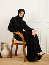 Black Lace abaya with Matching Georgette Hijab