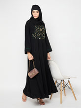 Handwork Detailing Luxury Abaya with Black Hijab