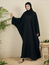 Black Free size Kaftan Abaya for Women with black hijab