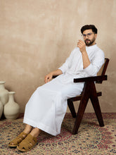 Nabia White Solid Thobe/Jubba