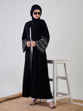 Nabia Black Handwork Luxury Abaya for Women With Black Georgette Hijab