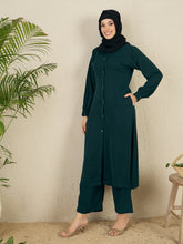 Nabia Green Solid Co-ord Set for Women
