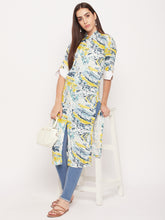 Nabia Women Front Open Multi Colour Printed kurta