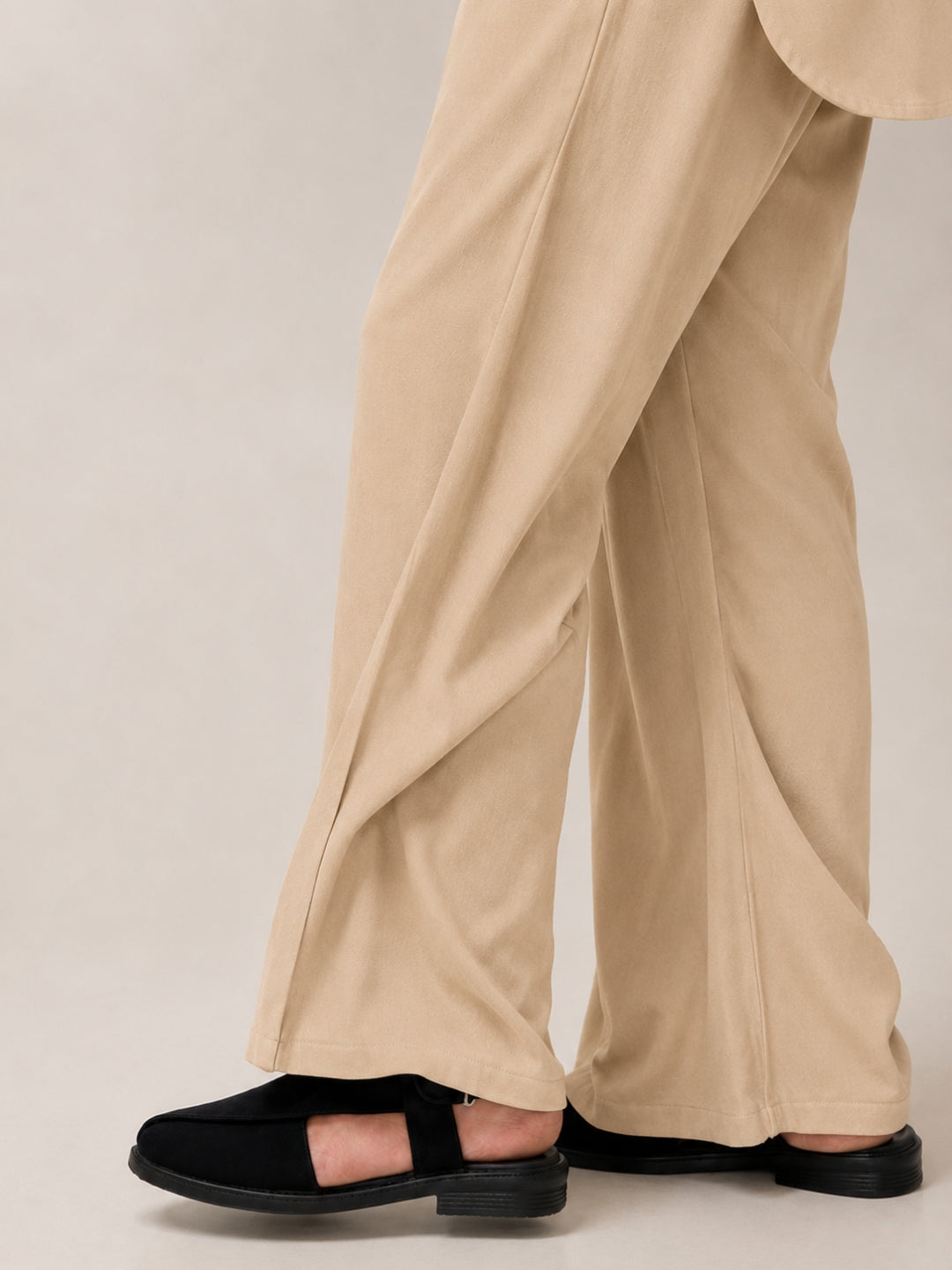 Men’s Solid Beige Farsi Pants