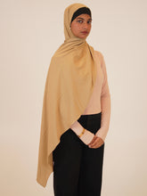 Women’s Beige Solid Viscose Jersey Hijab