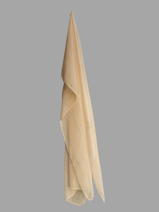 Nabia Beige Chiffon Metallic Shimmer Hijab