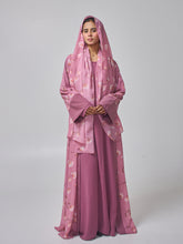 2 Piece Modest Printed Shrug Abaya with Matching Hijab for Women