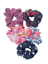 Set of 5 Soft Satin Scrunchies For Women