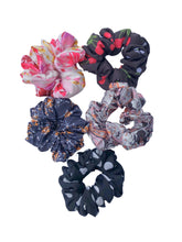 Set of 5 Soft Satin Scrunchies Ponytail Holders For Women