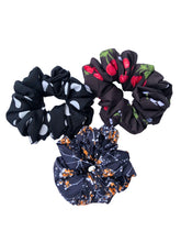 Multicoloured Set Of 3 Scrunchies Ponytail Holders