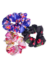 Set of 3 Soft Satin Women Scrunchies Ponytail Holders