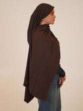 Women's Chocolate Brown Viscose Jersey Hijab