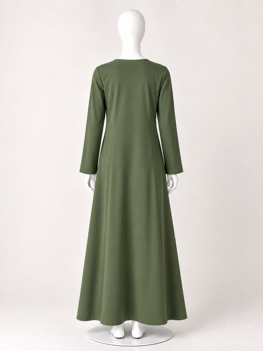 Jade Green Solid Full Sleeves Inner Layering for Women