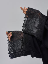 Modest Lace Abaya Burqa with Black Georgette Hijab
