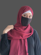 Nabia Maroon Chiffon Metallic Shimmer Hijab