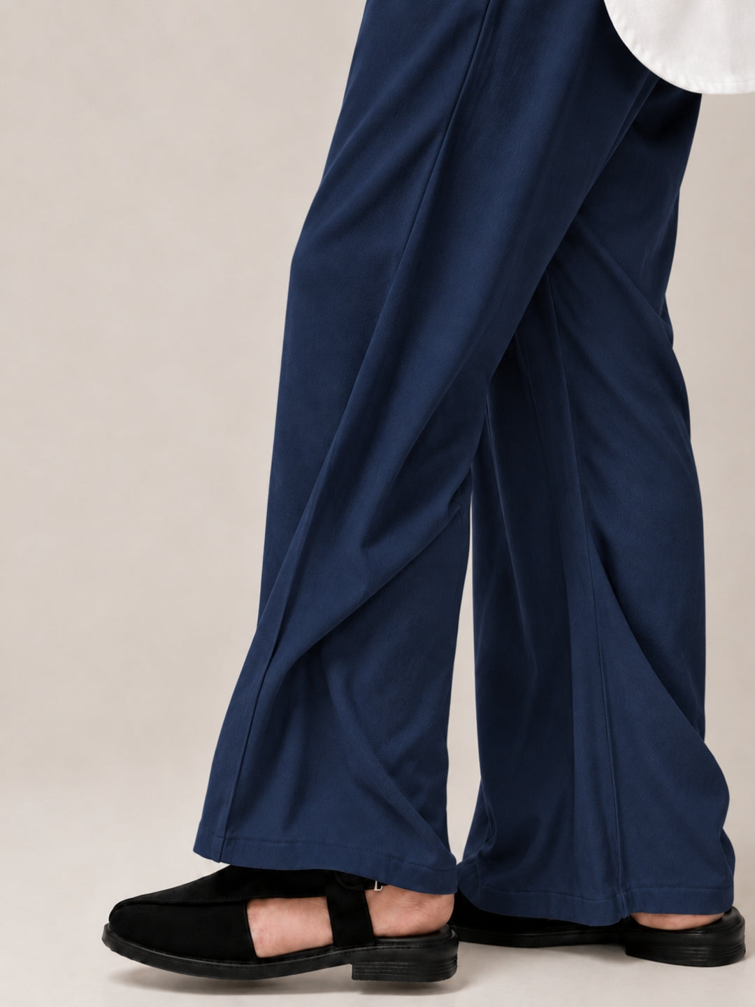 Men’s Solid Navy Blue Farsi Pants