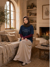 Modest Deen Over Dunya Navy Blue T-Shirt for Women