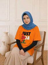 Just Dua It Orange Modest T-Shirt for Women