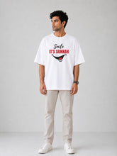 Men’s White "Smile It’s Sunnah" Oversized T-Shirt