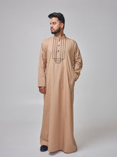 Men’s Beige Solid Arabic Thobe