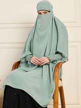 Nabia Sea Green Solid Free Size Prayer Khimar