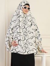 Nabia White Printed Free Size Prayer Khimar