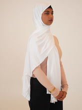 Women’s White Solid Viscose Jersey Hijab
