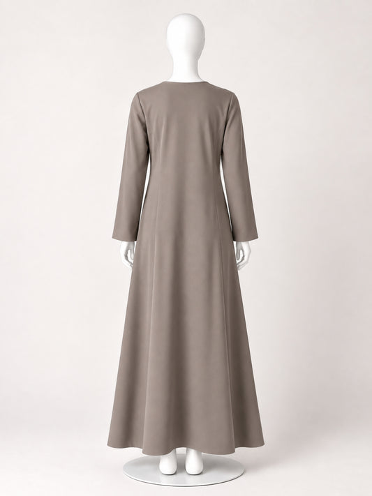 Grey Solid Full Sleeves Inner Layering for Women