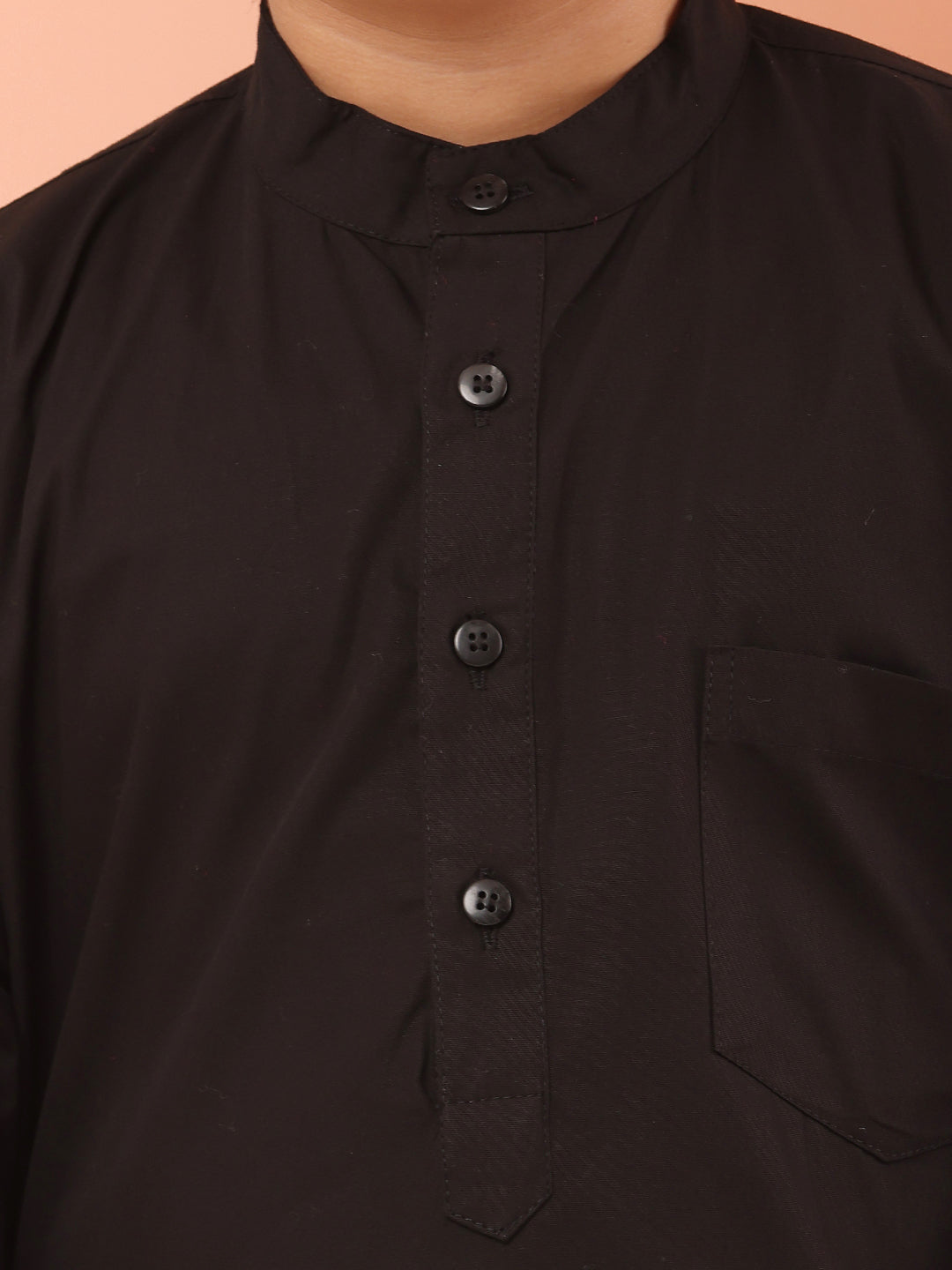Nabia Black Kurta Pajama Set for Kids Boys