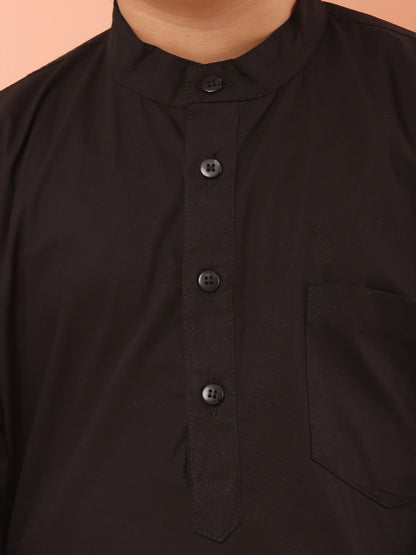 Nabia Black Kurta Pajama Set for Kids Boys