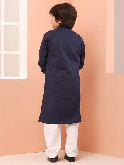 Nabia Blue Kurta Pajama Set For Kids Boys